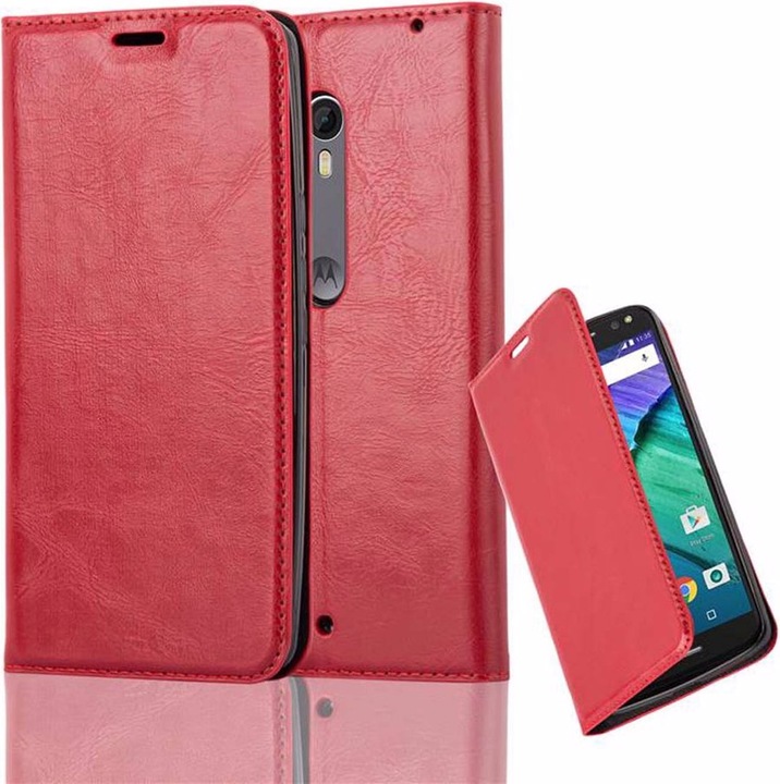 Actual product image Cadorabo Book Invisible Magnet Cover (Motorola Moto X Style)