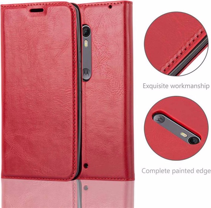 Actual product image Cadorabo Book Invisible Magnet Cover (Motorola Moto X Style)