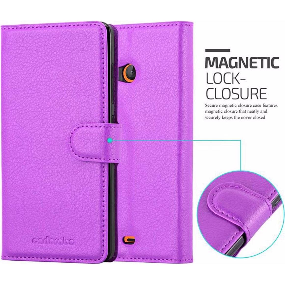 Thumbnail - Cadorabo Book mit Standfunktion Cover (Microsoft Lumia 540), Smartphone Hülle, Violett