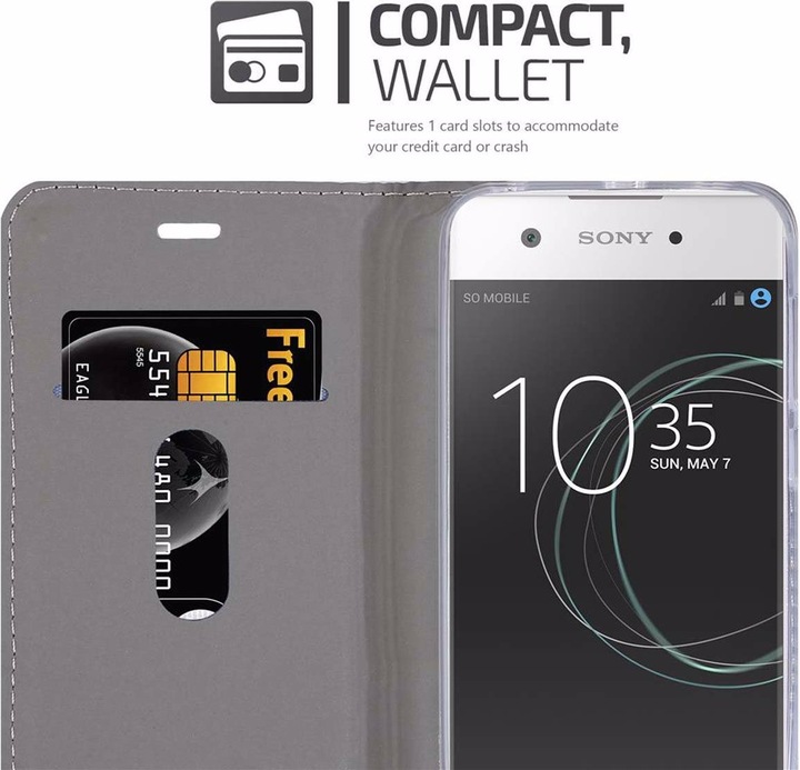Produktbild Cadorabo Book Jeans Optik Cover (Sony Xperia XA1)