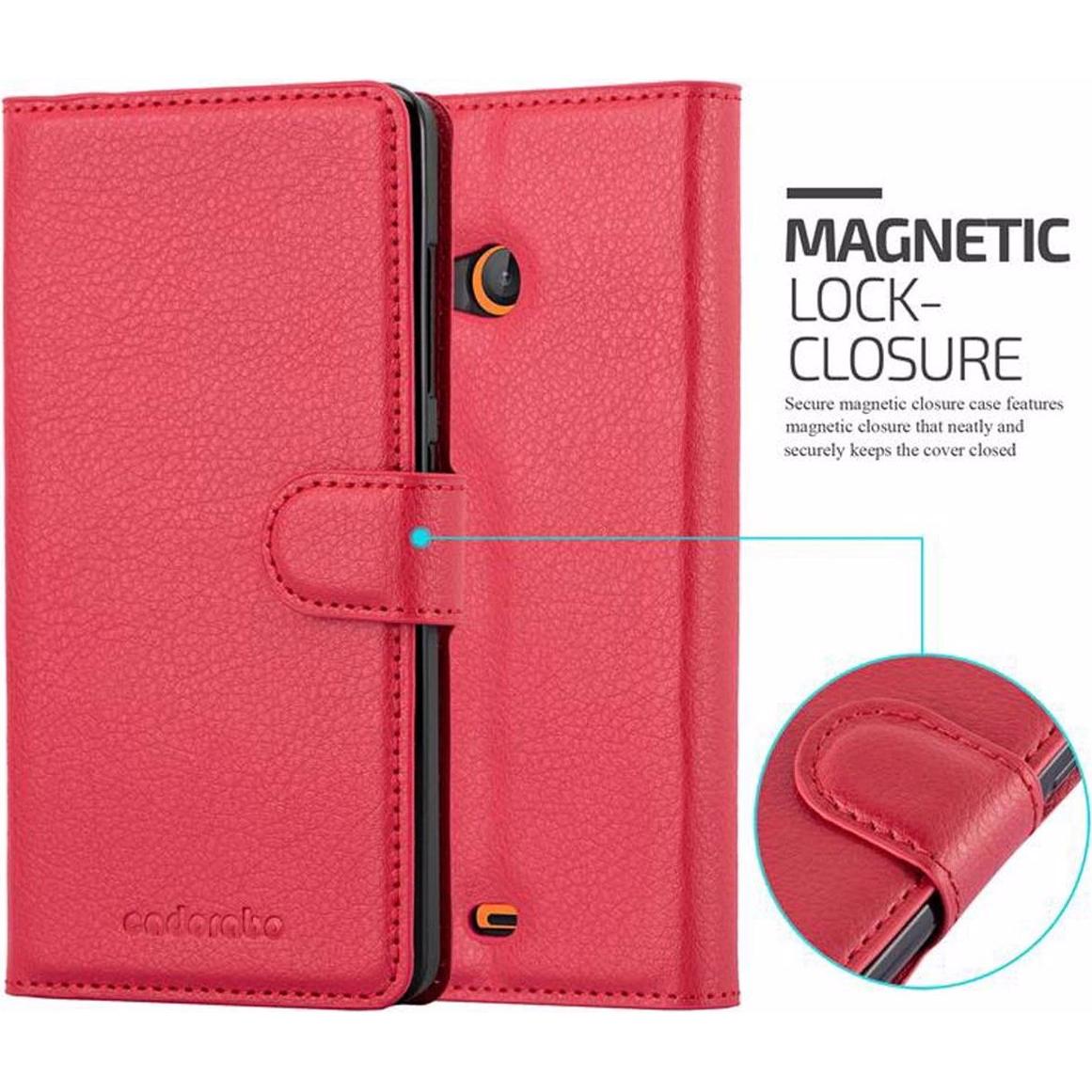 Thumbnail - Cadorabo Book mit Standfunktion Cover (Microsoft Lumia 540), Smartphone Hülle, Rot