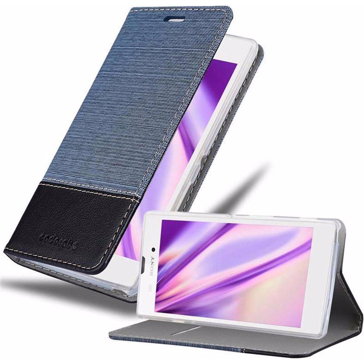 Thumbnail - Cadorabo Book Jeans Optik Cover (Sony Xperia T3), Smartphone Hülle, Blau