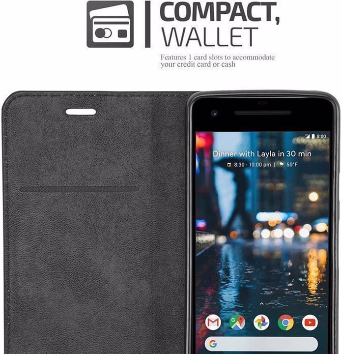 Actual product image Cadorabo Book Invisible Magnet Cover (Google Pixel 2)