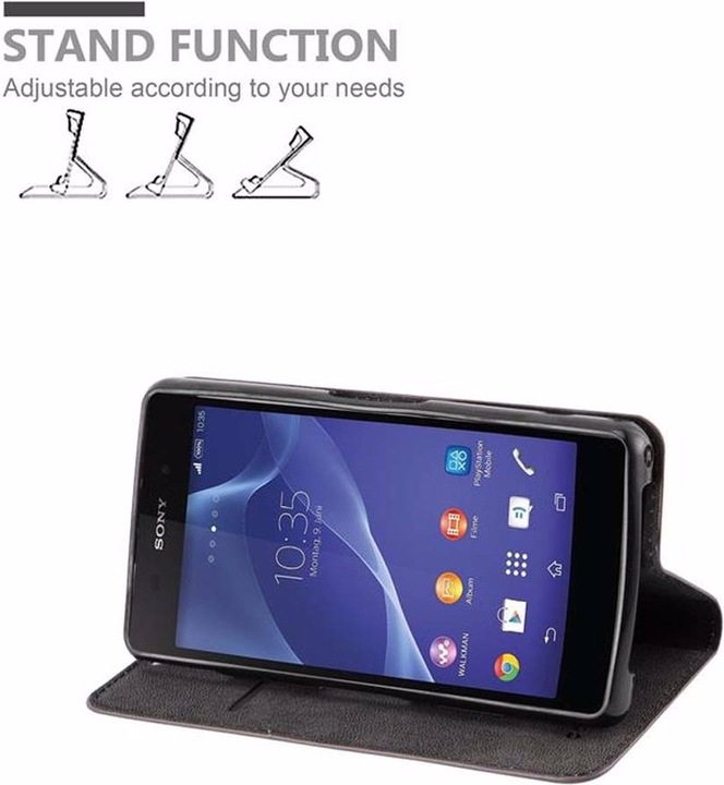 Actual product image Cadorabo Book Invisible Magnet Cover (Sony Xperia Z2 Compact)