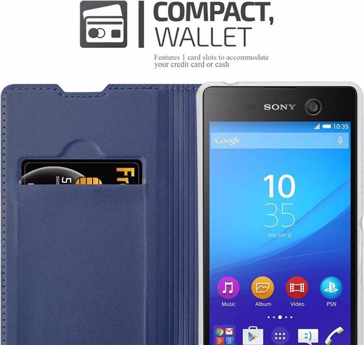 Actual product image Cadorabo Book Classy Style Cover (Sony Xperia M5)