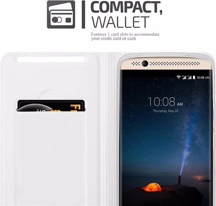 Actual product image Cadorabo Book Classy Style Cover (ZTE Axon 7)