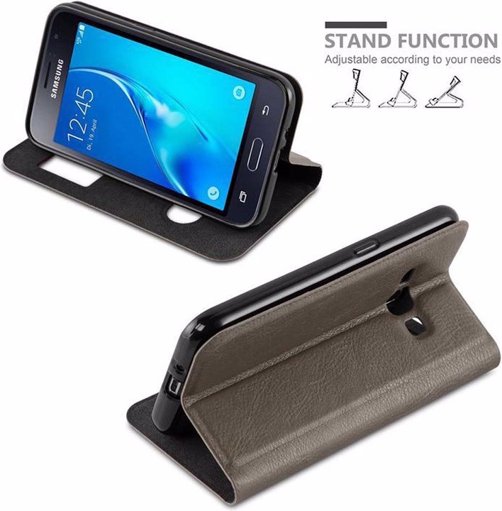Produktbild Cadorabo Book mit View Doppelfenster Cover (Samsung Galaxy J1)