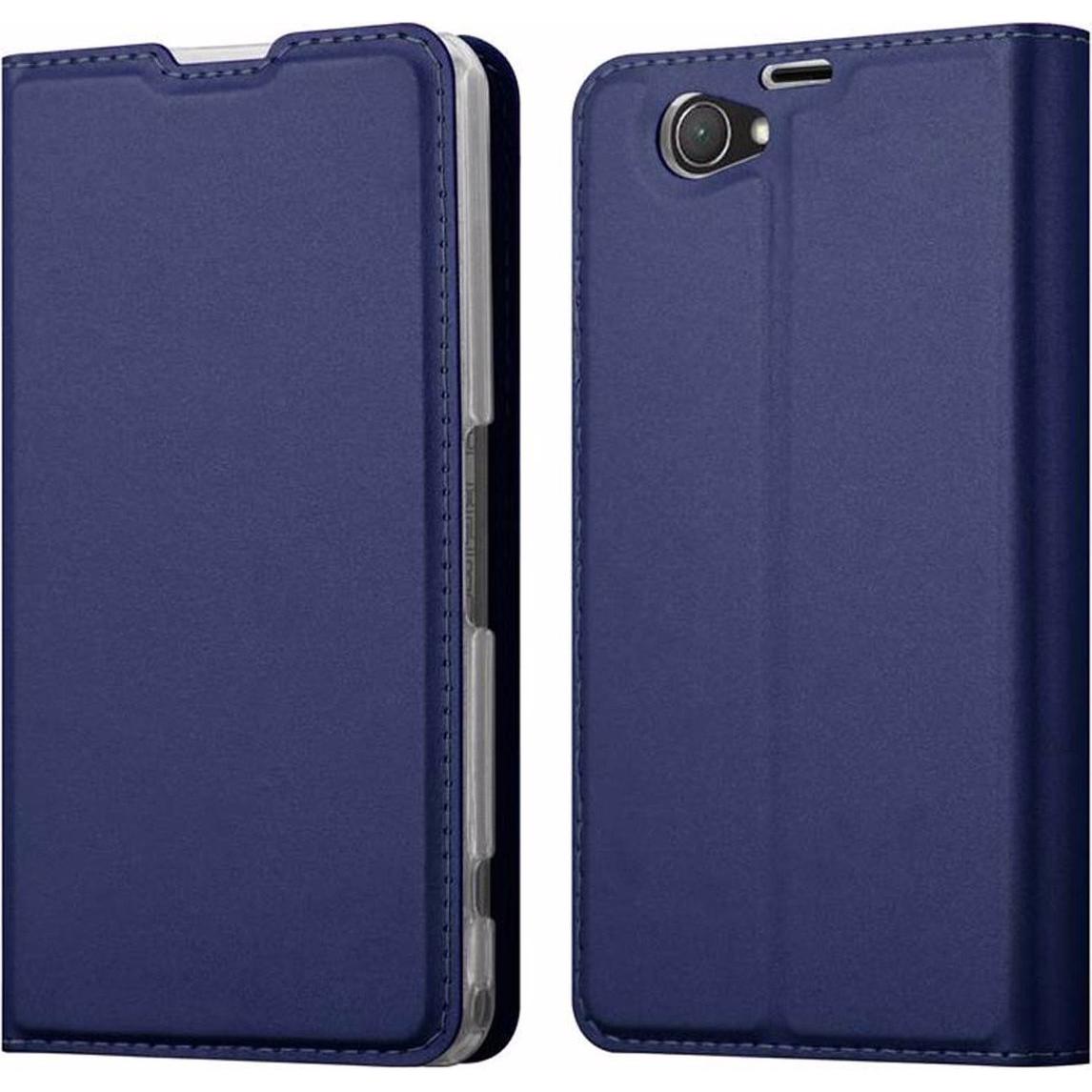 Cadorabo Book Classy Style Cover (Sony Xperia Z1 Compact), Smartphone Hülle, Blau