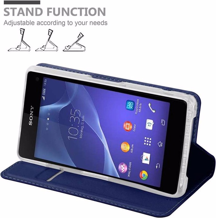 Actual product image Cadorabo Book Classy Style Cover (Sony Xperia Z1 Compact)