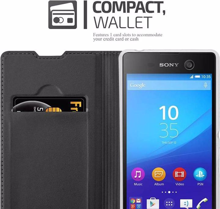 Actual product image Cadorabo Book Classy Style Cover (Sony Xperia M5)