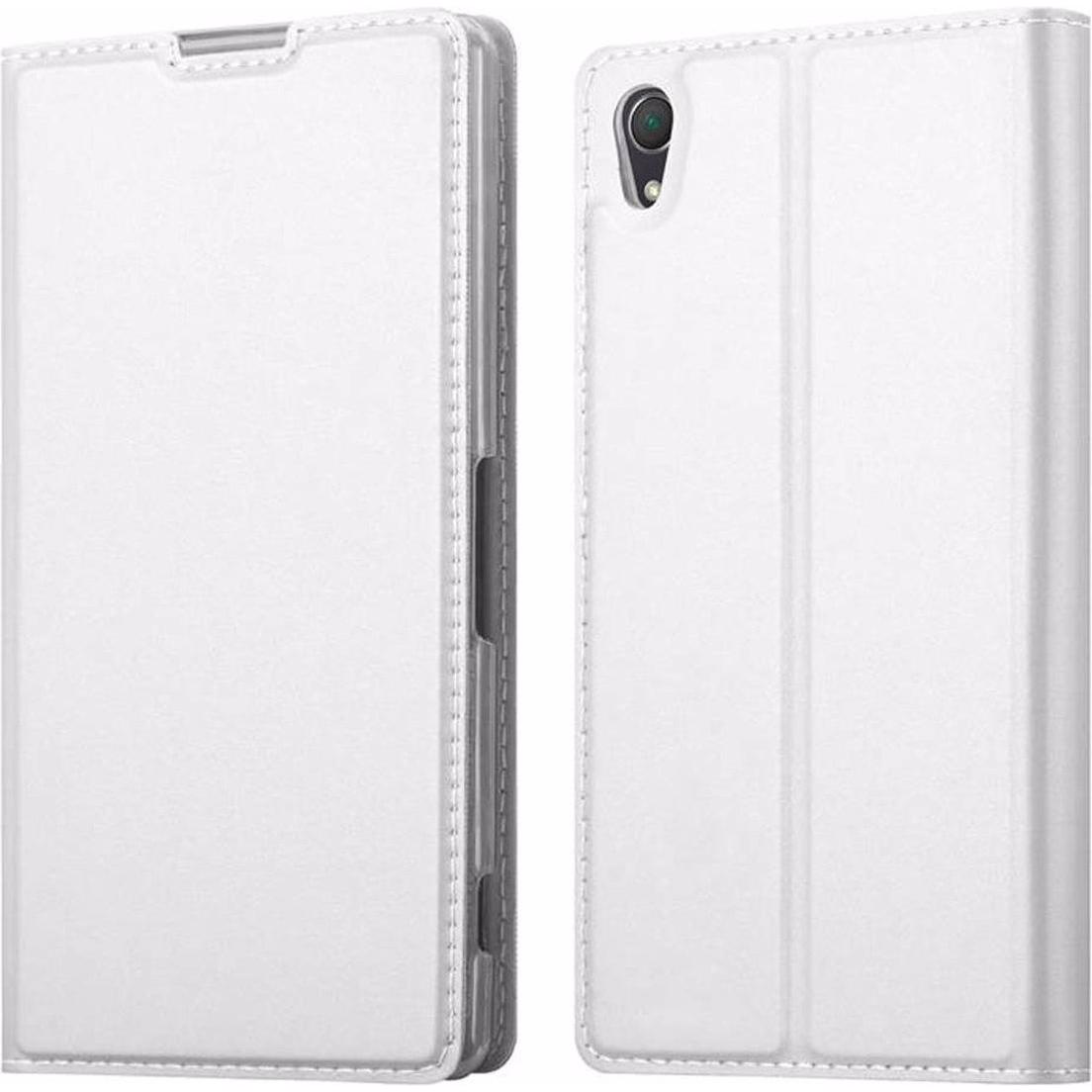 Cadorabo Book Classy Style Cover (Sony Xperia Z2), Smartphone Hülle, Silber