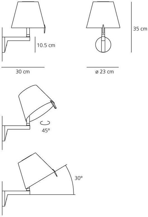 Produktbild Artemide Melampo Parete (349 lm, E14)