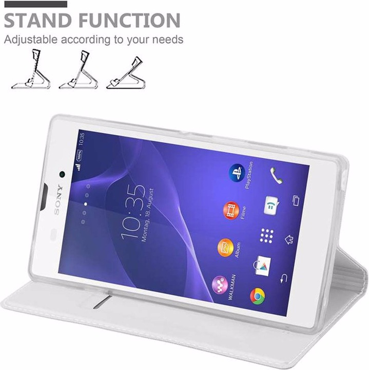 Actual product image Cadorabo Book Classy Style Cover (Sony Xperia T2 Ultra)