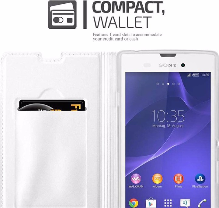 Actual product image Cadorabo Book Classy Style Cover (Sony Xperia T2 Ultra)