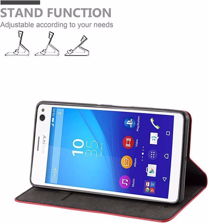 Actual product image Cadorabo Book Invisible Magnet Cover (Sony Xperia C4)