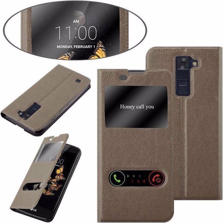 Actual product image Cadorabo Book with View double window cover (LG K8)