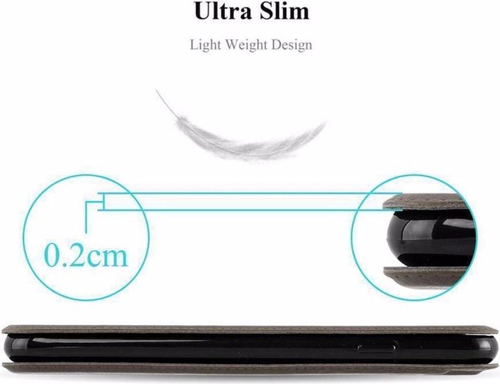 Actual product image Cadorabo Book with View double window cover (LG K8)