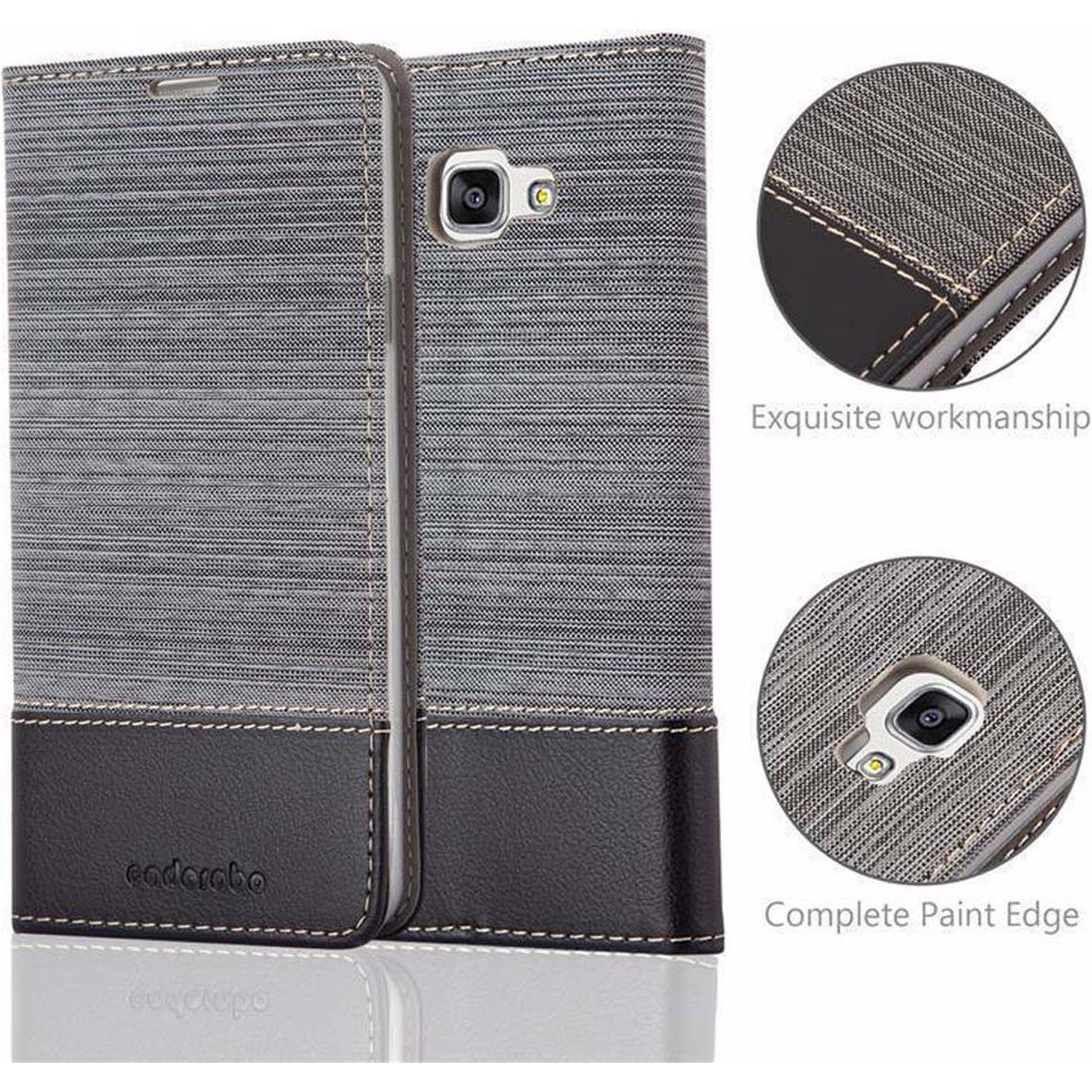 Thumbnail - Cadorabo Book Jeans Optik Cover (Samsung Galaxy A7 (2016)), Smartphone Hülle, Grau
