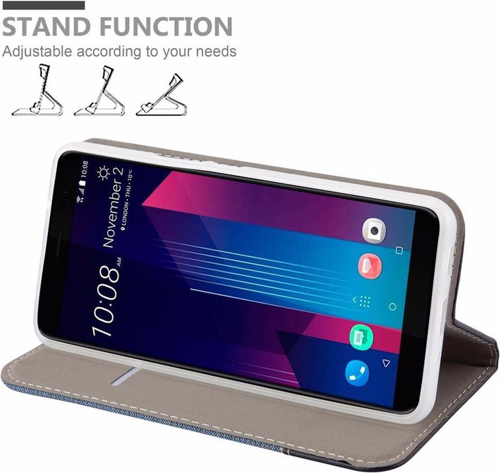 Actual product image Cadorabo Book Jeans Optics Cover (HTC U11+)