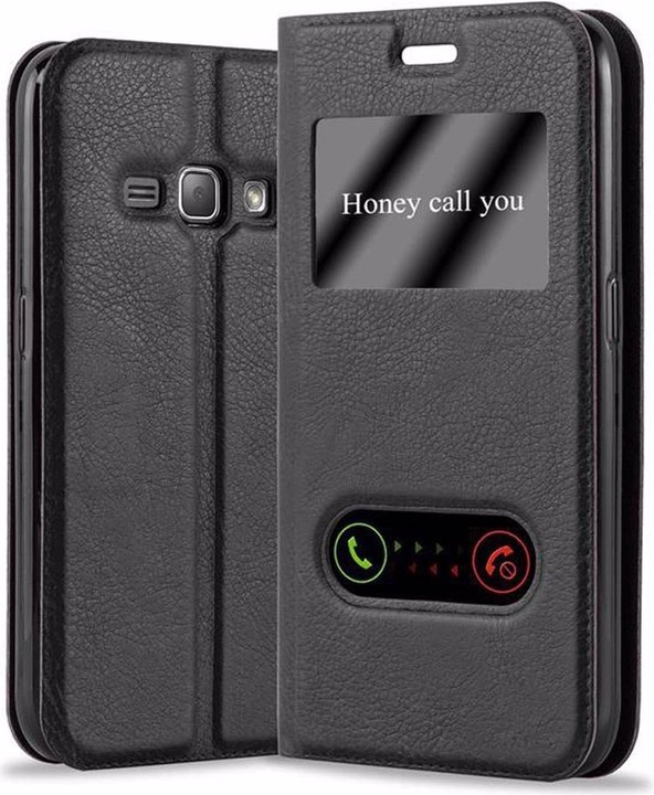 Produktbild Cadorabo Book mit View Doppelfenster Cover (Samsung Galaxy J1)
