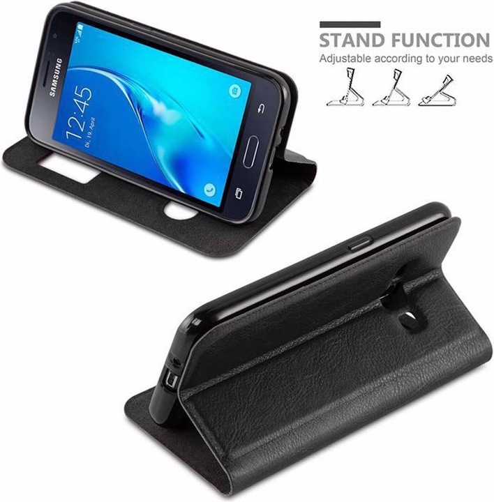 Produktbild Cadorabo Book mit View Doppelfenster Cover (Samsung Galaxy J1)
