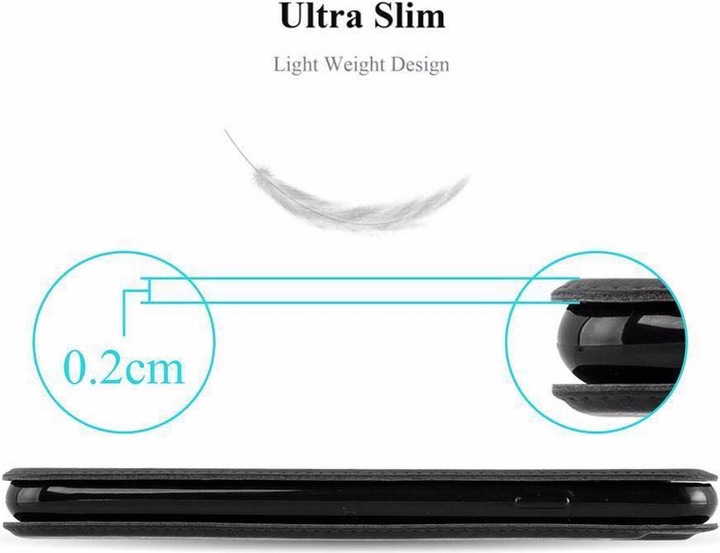 Produktbild Cadorabo Book mit View Doppelfenster Cover (Samsung Galaxy J1)