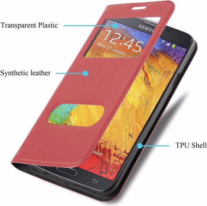 Produktbild Cadorabo Book mit View Doppelfenster Cover (Samsung Galaxy Note 3 Neo)