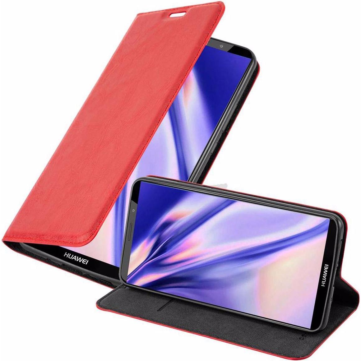Cadorabo Book Invisible Magnet Cover (Huawei Mate 10 Pro), Smartphone Hülle, Rot