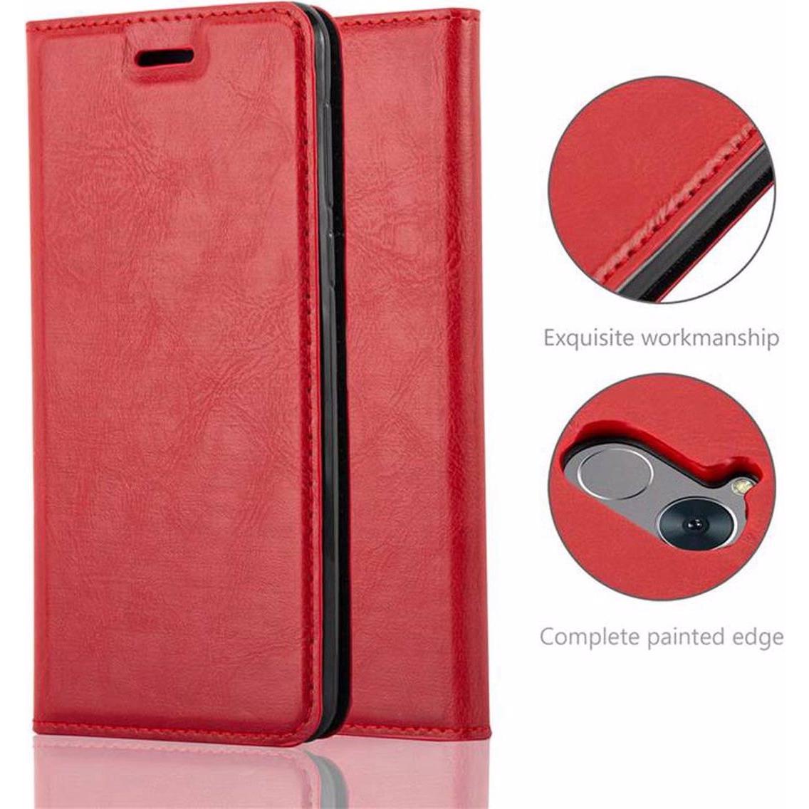 Thumbnail - Cadorabo Book Invisible Magnet Cover (Honor 6C), Smartphone Hülle, Rot