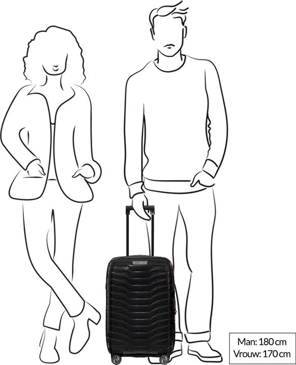 Actual product image Samsonite Proxis Trolley mit 4 Rollen erweiterbar 55cm (44 l)