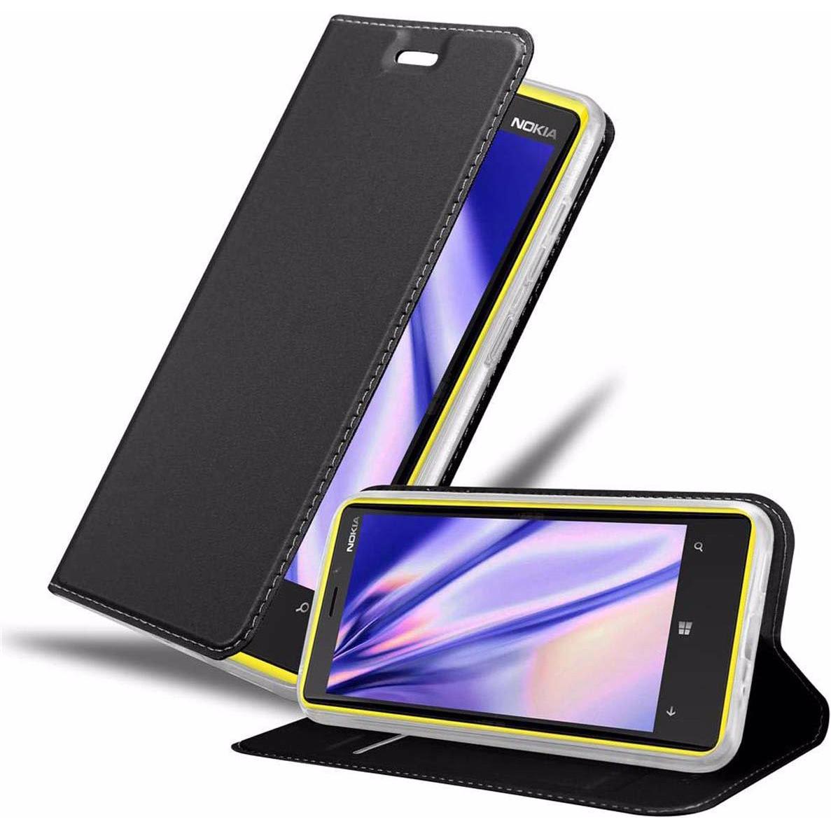 Cadorabo Book Classy Style Cover (Nokia Lumia 920), Smartphone Hülle, Schwarz