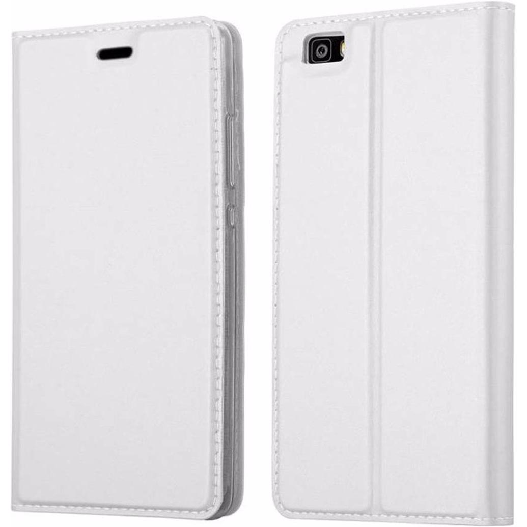 Thumbnail - Cadorabo Book Classy Style Cover (Huawei P8 Lite), Smartphone Hülle, Silber