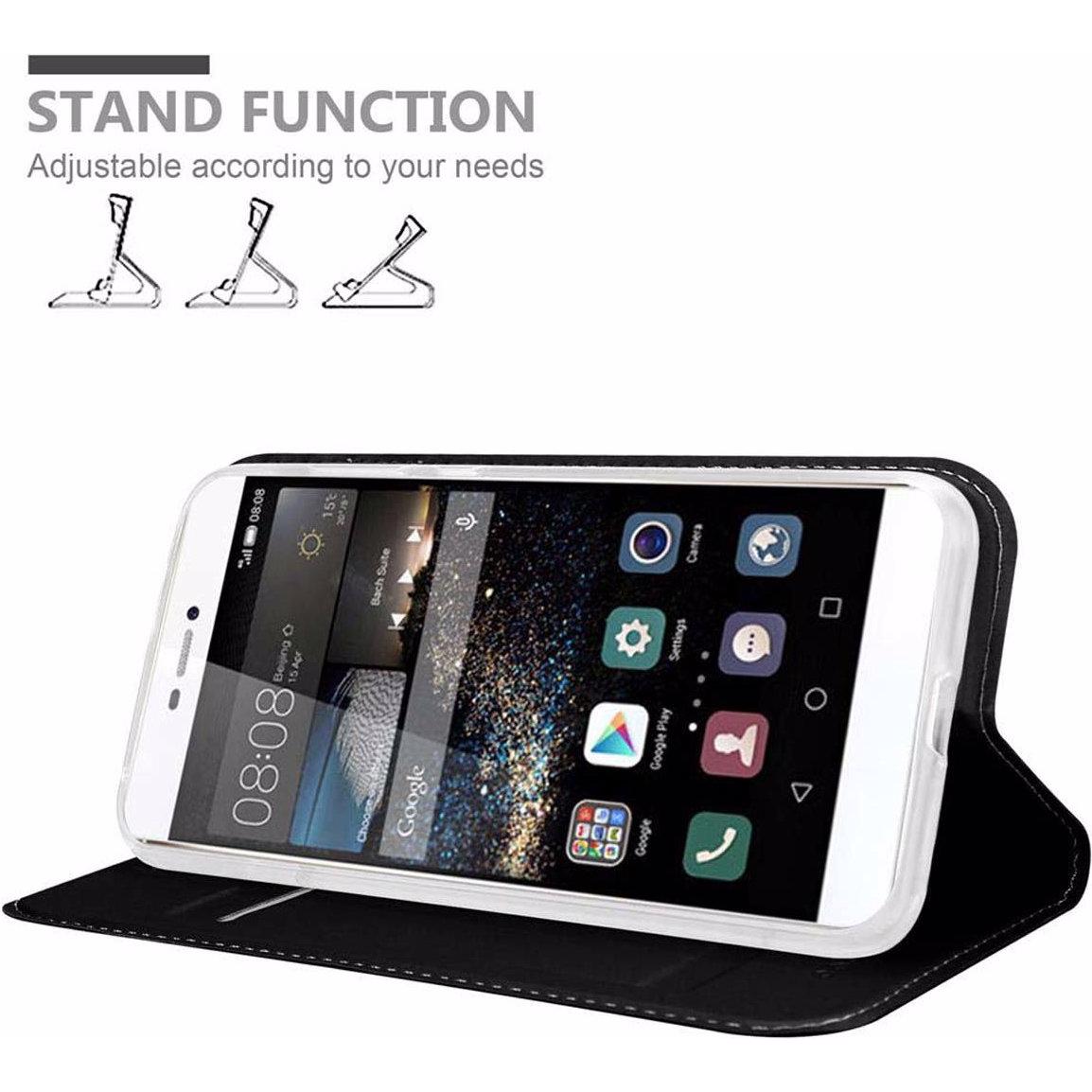 Thumbnail - Cadorabo Book Classy Style Cover (Huawei P8), Smartphone Hülle, Schwarz