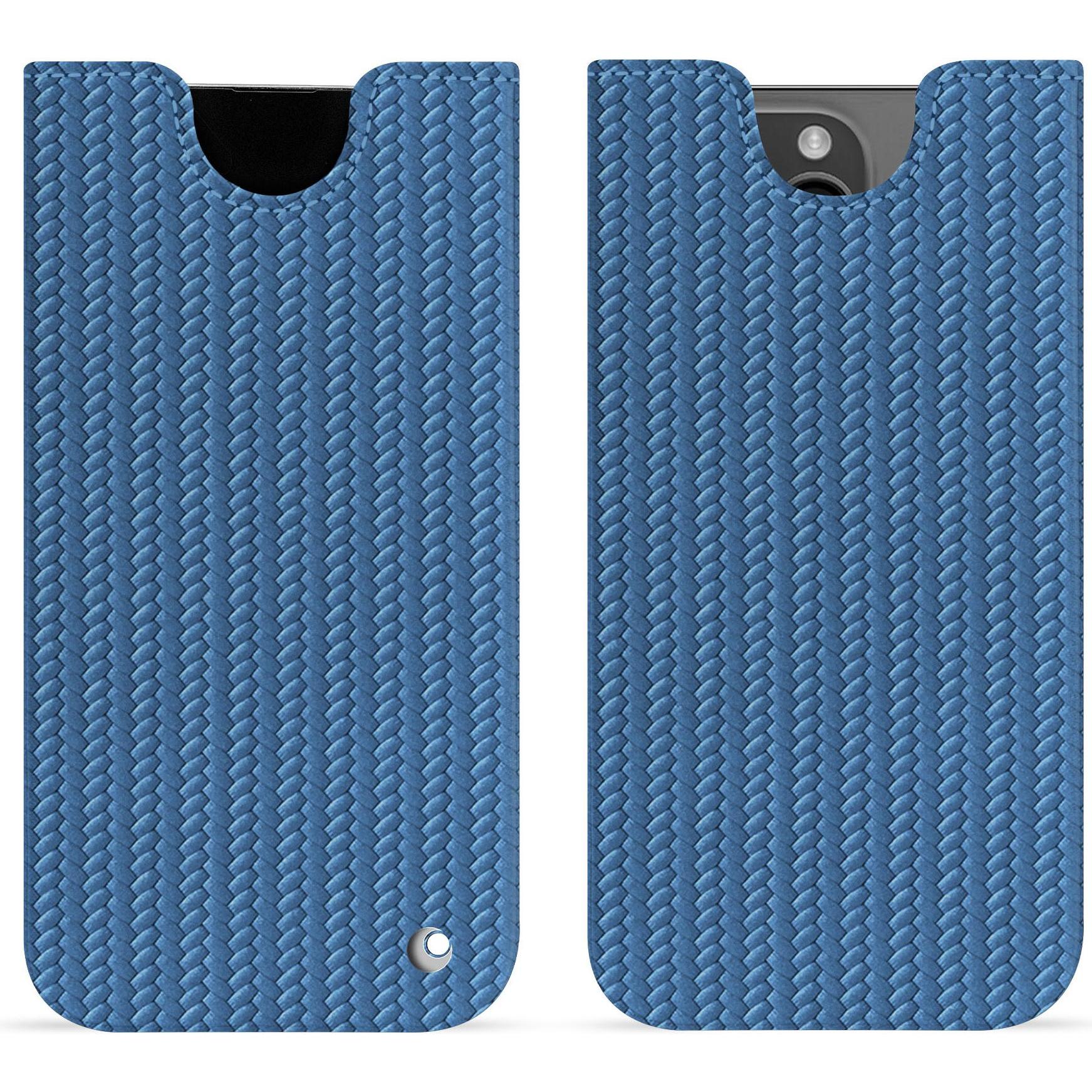 Noreve Lederschutzhülle (Apple iPhone 15 Pro Max), Smartphone Hülle, Blau