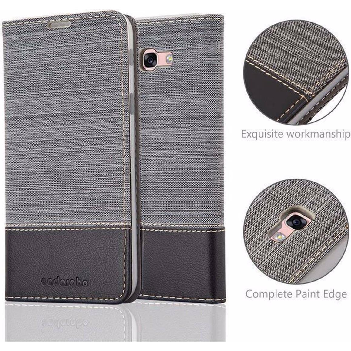Thumbnail - Cadorabo Book Jeans Optik Cover (Samsung Galaxy A7 (2017)), Smartphone Hülle, Grau