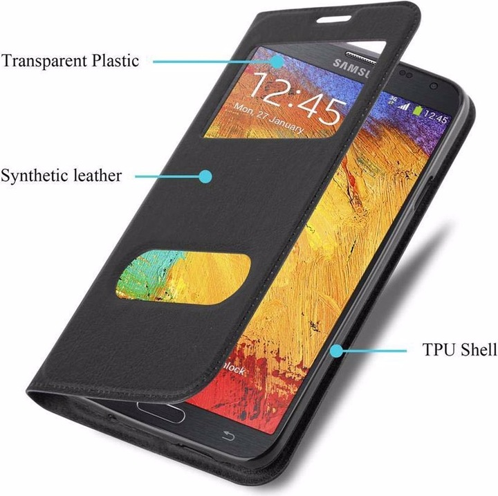 Produktbild Cadorabo Book mit View Doppelfenster Cover (Samsung Galaxy Note 3 Neo)