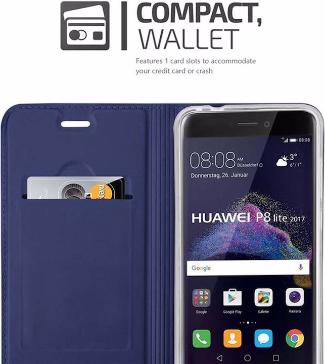 Actual product image Cadorabo Book Classy Style Cover (Huawei P8 Lite (2017))