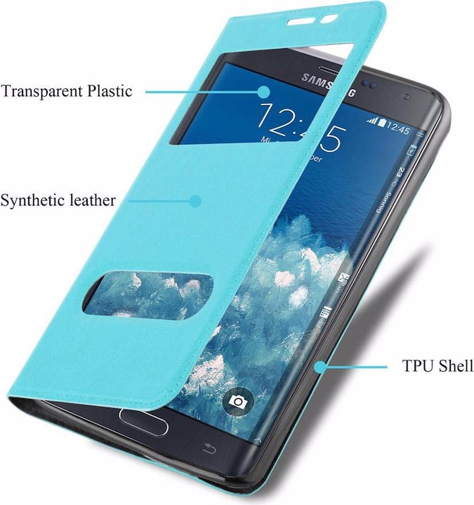 Actual product image Cadorabo Book with View double window cover (Samsung Galaxy Note Edge)