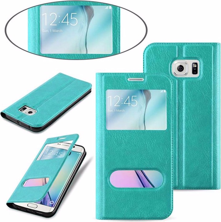 Produktbild Cadorabo Book mit View Doppelfenster Cover (Samsung Galaxy S6 Edge+)
