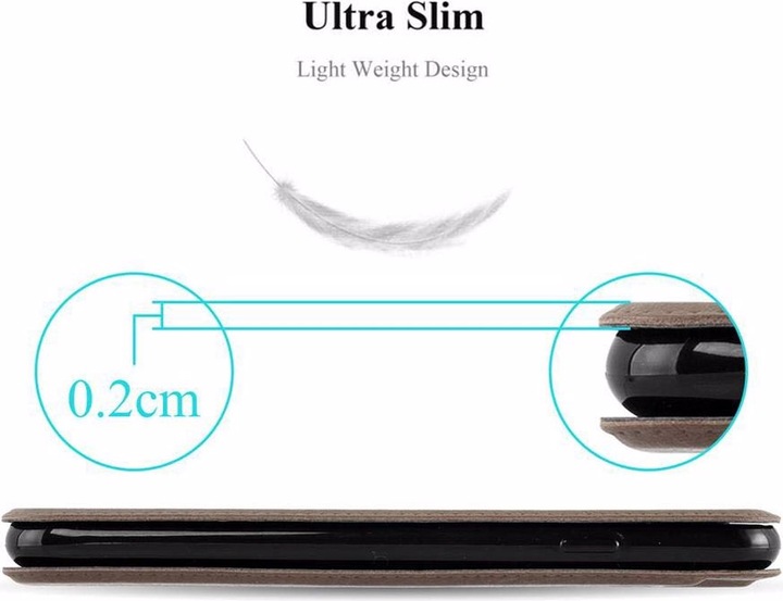 Actual product image Cadorabo Book with View double window cover (Samsung Galaxy Note 5)