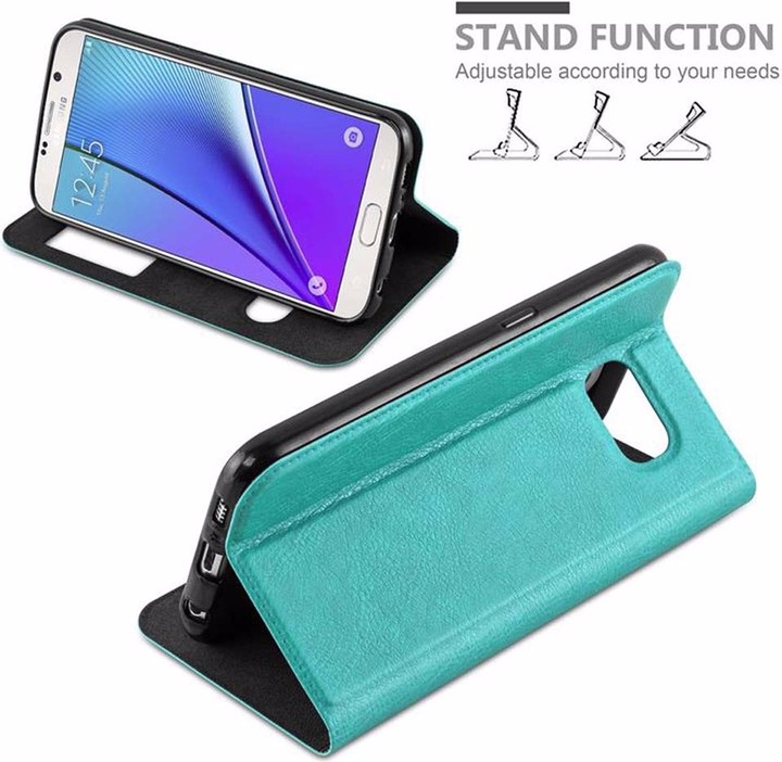 Actual product image Cadorabo Book with View double window cover (Samsung Galaxy Note 5)