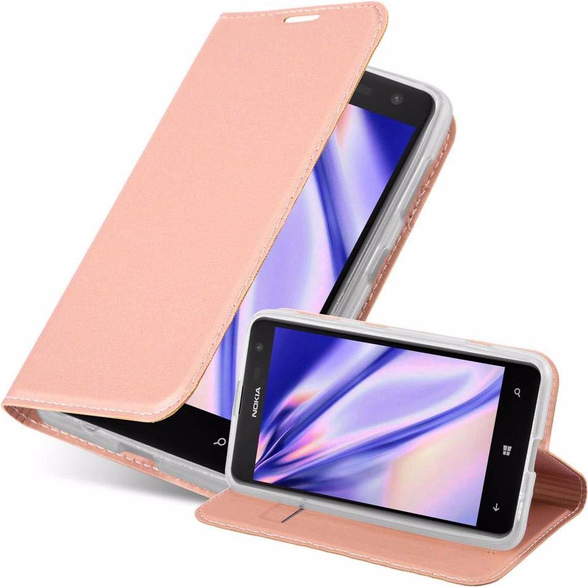 Cadorabo Book Classy Style Cover (Nokia Lumia 625), Smartphone Hülle, Rosa
