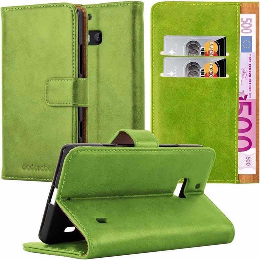 Cadorabo Book Luxury Cover (Nokia Lumia 930, Nokia Lumia Icon 929), Smartphone Hülle, Grün