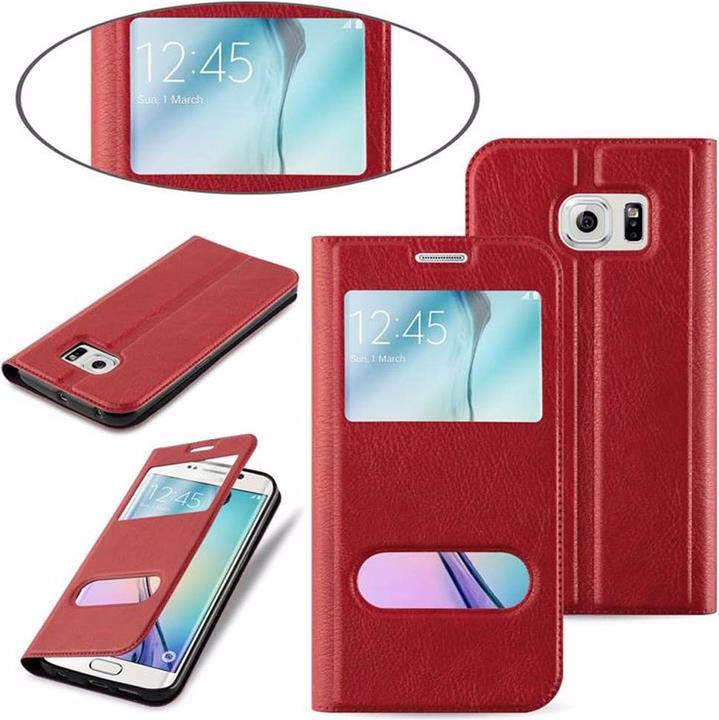 Actual product image Cadorabo Book with View double window cover (Samsung Galaxy S6 Edge+)