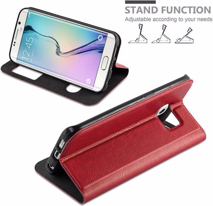 Actual product image Cadorabo Book with View double window cover (Samsung Galaxy S6 Edge+)
