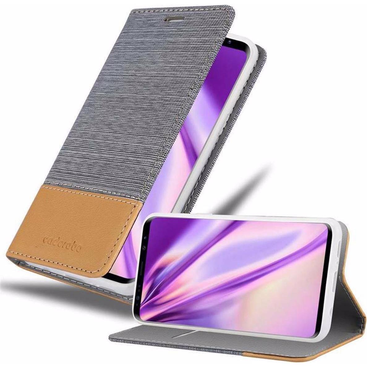 Cadorabo Jeans Optik (Samsung Galaxy S9), Smartphone Hülle, Grau, Braun