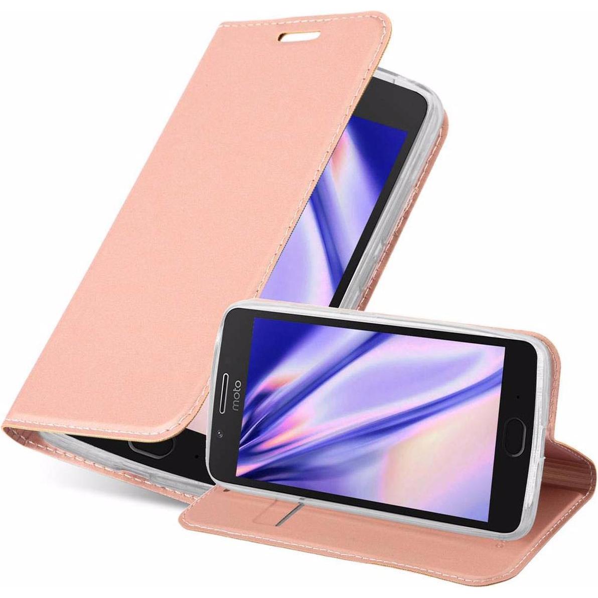 Thumbnail - Cadorabo Book Classy Style Cover (Motorola Moto G5), Smartphone Hülle, Rosa