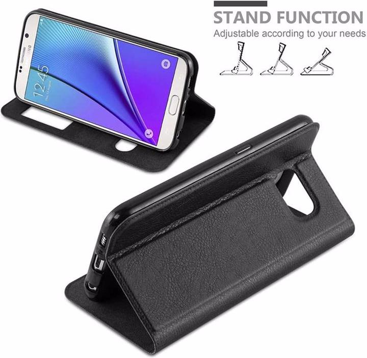 Actual product image Cadorabo Book with View double window cover (Samsung Galaxy Note 5)