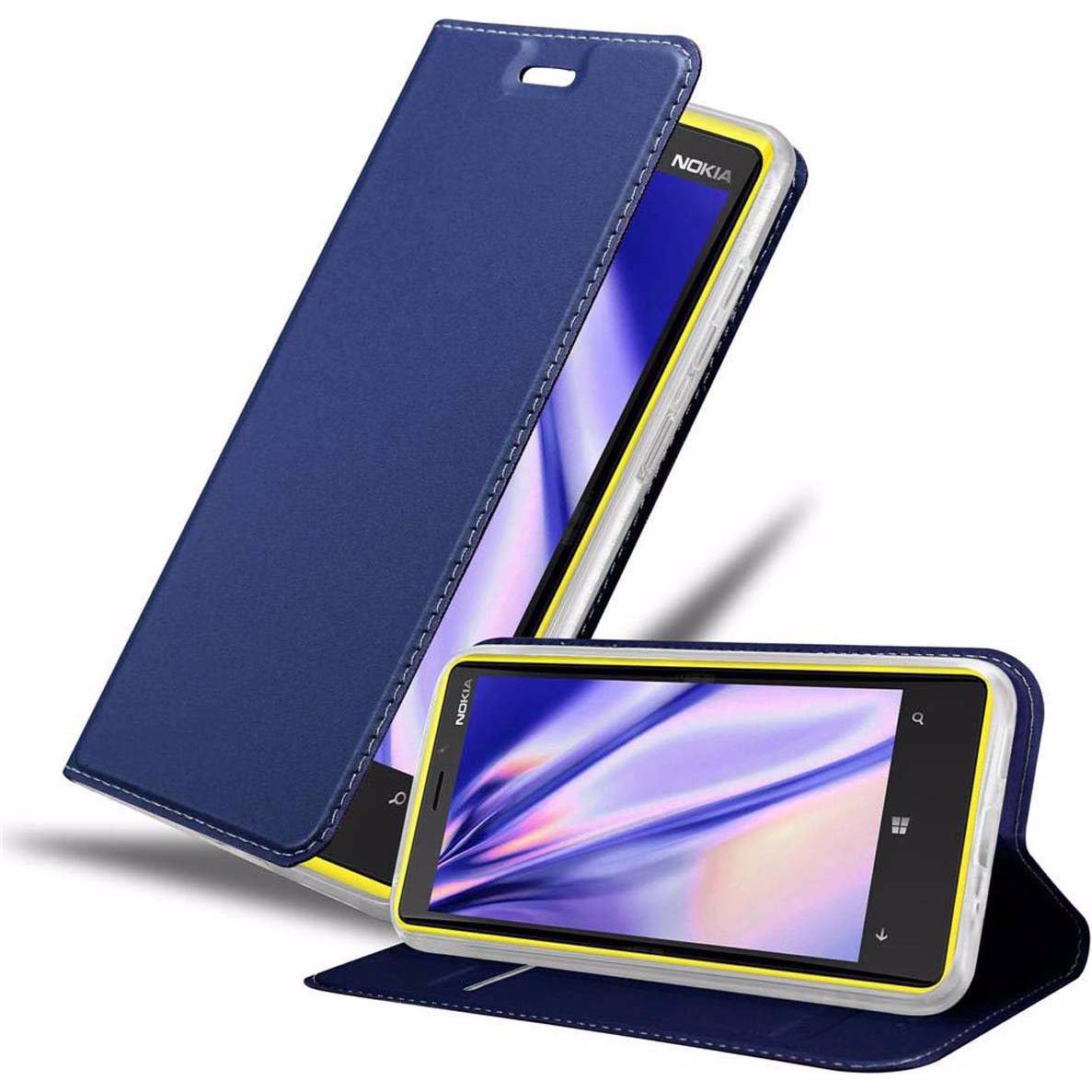 Cadorabo Book Classy Style Cover (Nokia Lumia 920), Smartphone Hülle, Blau