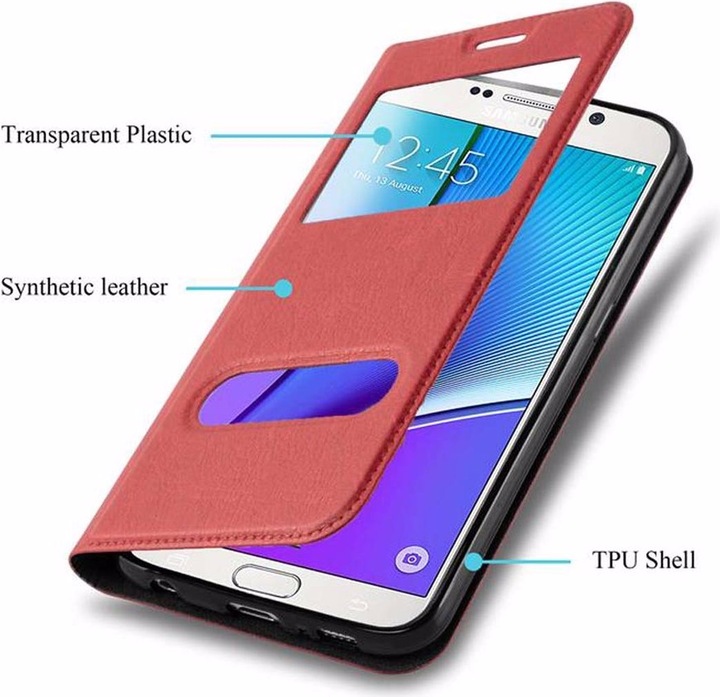 Produktbild Cadorabo Book mit View Doppelfenster Cover (Samsung Galaxy Note 5)